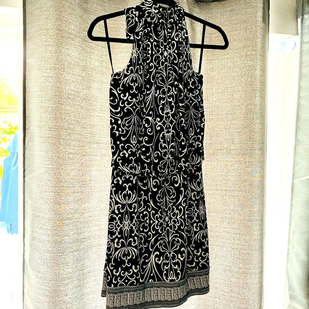 White House Black Market Halter Blouson Dress